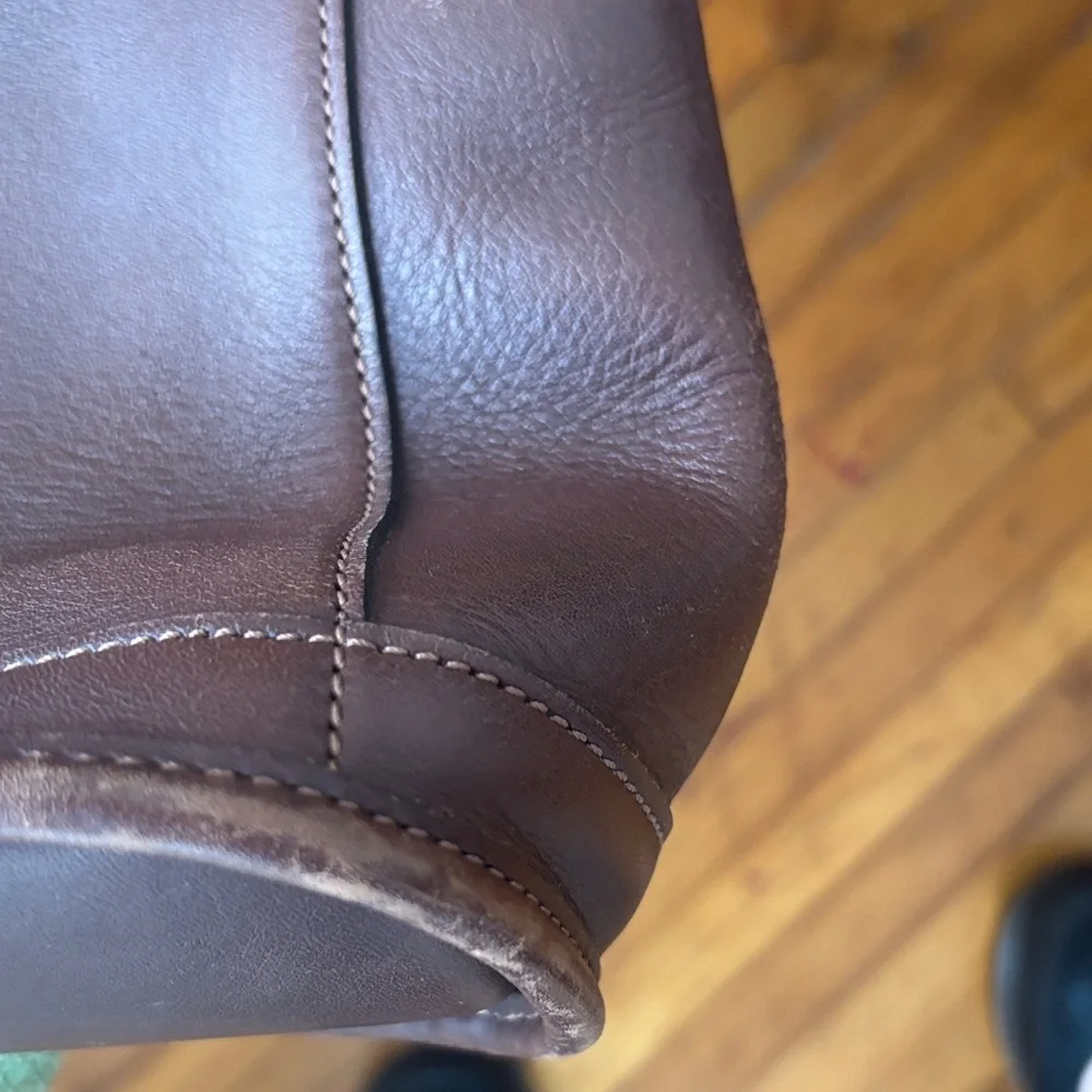 Coach Dark Brown Leather Tote - Picture 6 of 11
